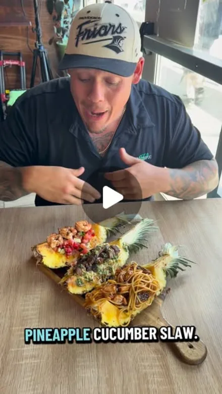 Grilled pineapple flight