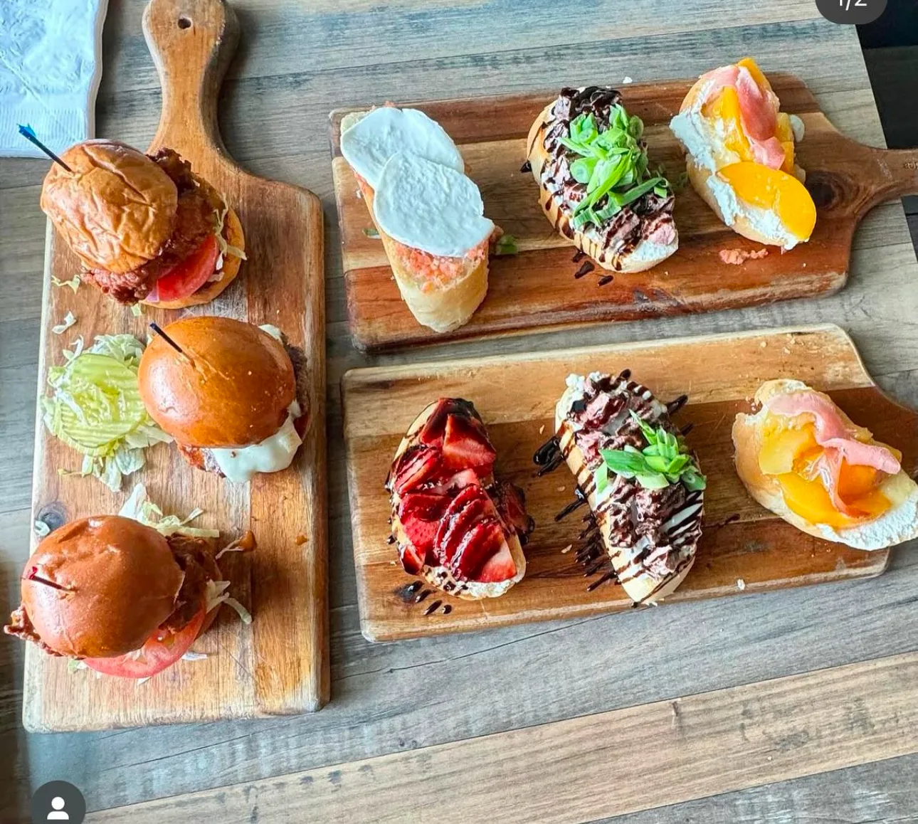 Food flight board at Blackstone Putnam